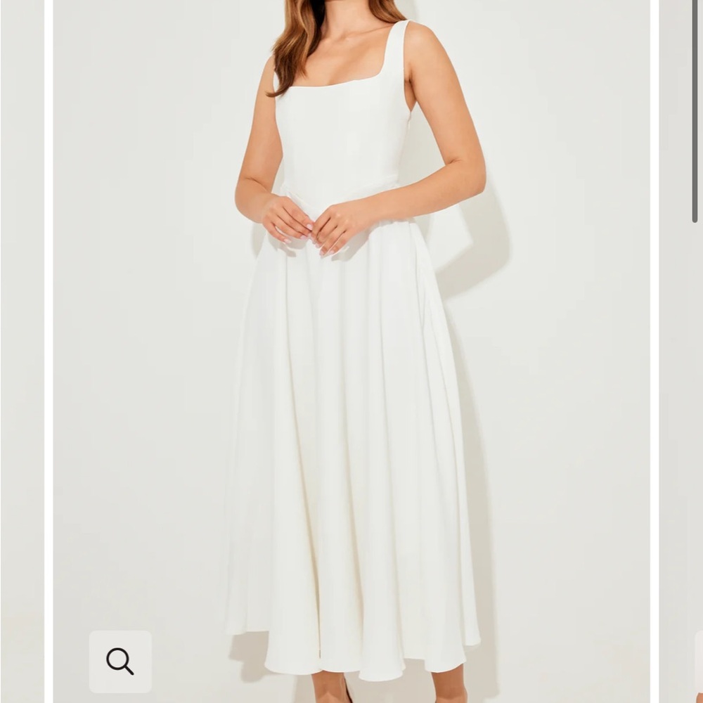 Odd Muse NWT Elegant White Midi Dress